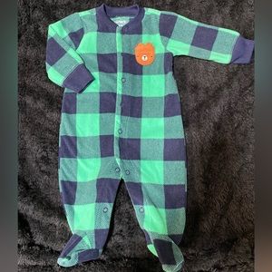 Carters fleece snap teddy bear footie